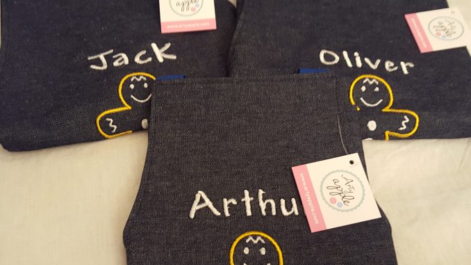 Personalised aprons from Arty Apple