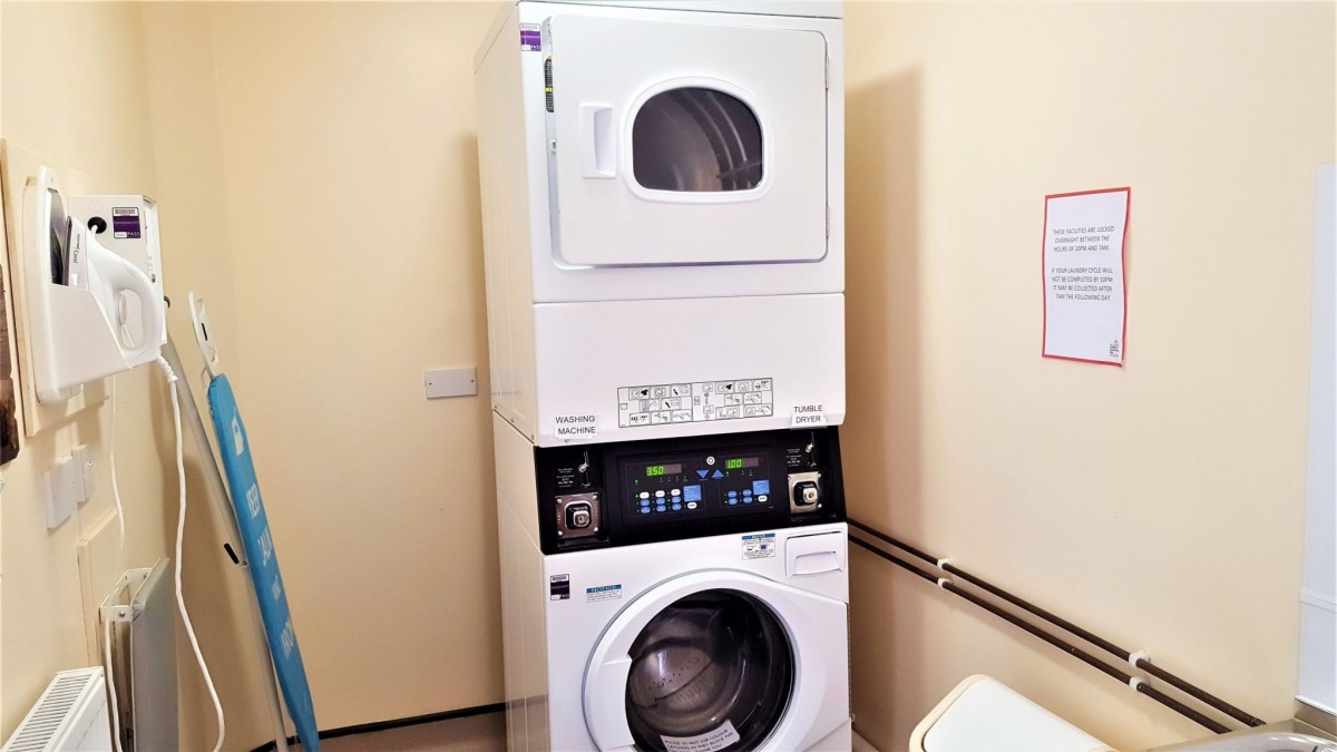 The Washer and dryer at Cambridge Camping and Caravanning Club