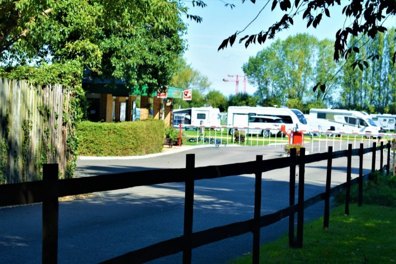 The entrance to Cambridge Camping and Caravanning Club