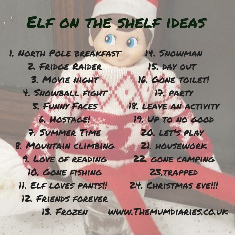 Elf on the shelf ideas