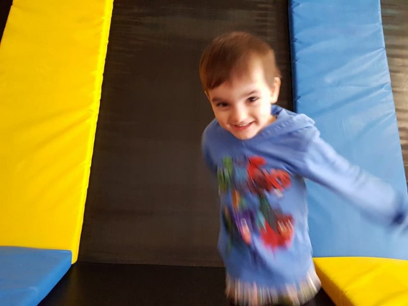 Small boy at Trampoline Park Tramp2Lean Peterborough