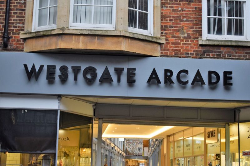 The front of Westgate Arcade