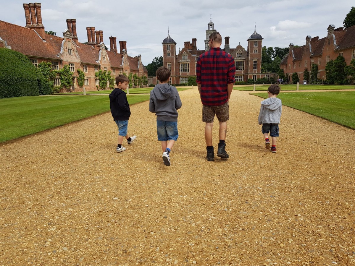 Mark and the boys outside Blicking Estate