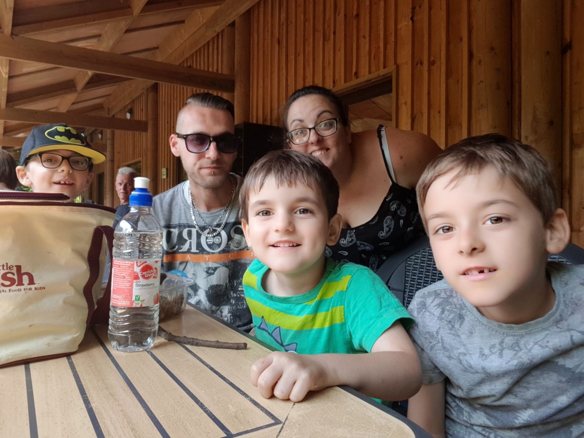 Family photo at Amazona Zoo