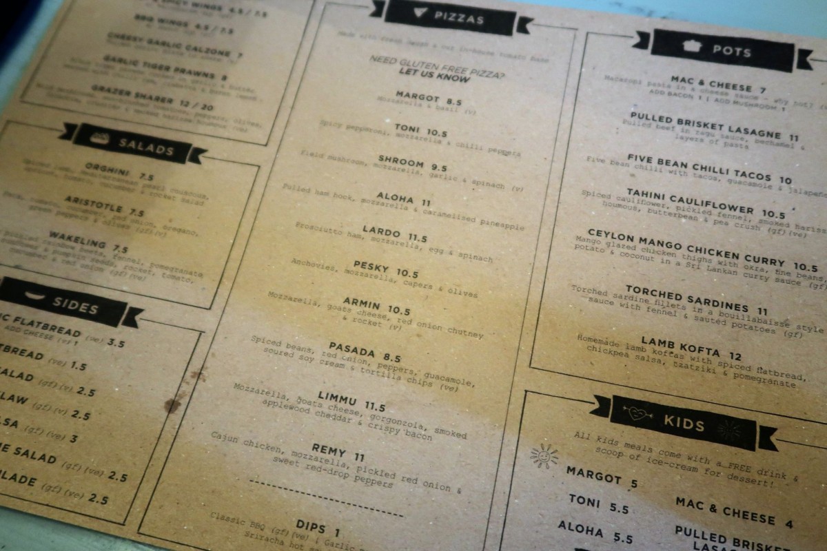 The Queens Head photo of the menu at The Queens Head